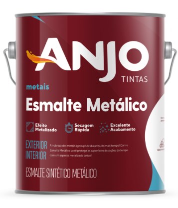 Tinta Esmalte Metálico Anjo Cinza Grafite 3,6 Litros