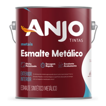 Tinta Esmalte Metálico Anjo Cinza Grafite 3,6 Litros