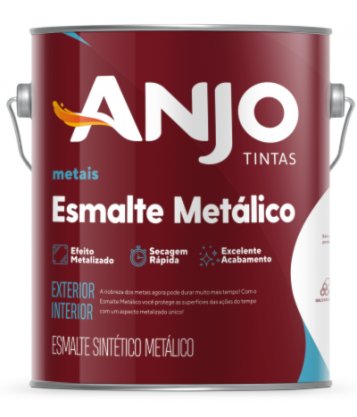 Tinta Esmalte Metálico Anjo Cinza Grafite 3,6L