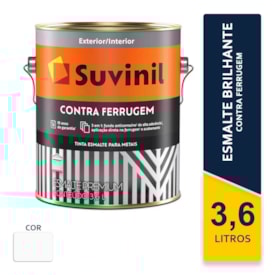 Tinta Esmalte Suvinil Contra Ferrugem Branco Brilhante 3,6L