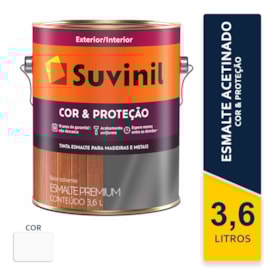 Tinta Esmalte Suvinil Cor e Proteção Branco Acetinado 3,6L