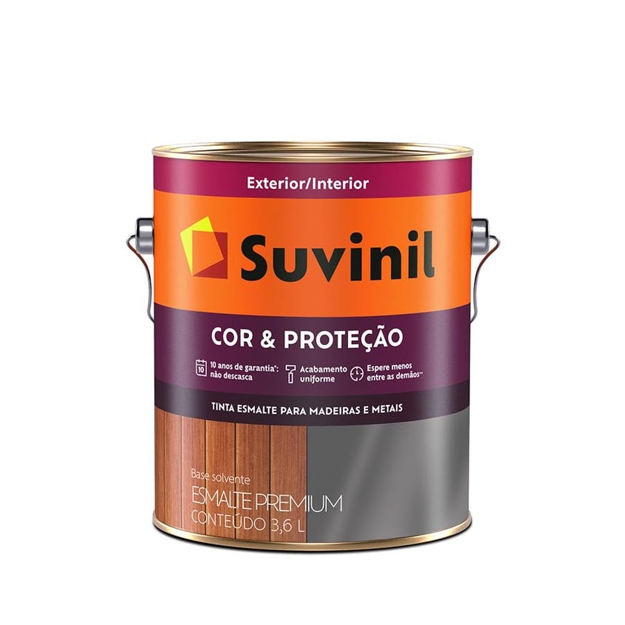 Tinta Esmalte Suvinil Cor e Proteção Branco Fosco 3,6L