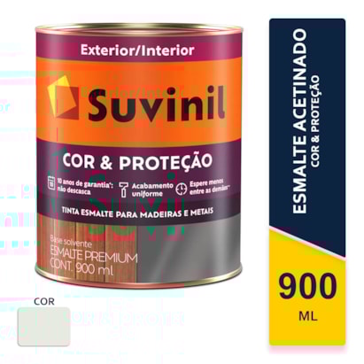 Tinta Esmalte Suvinil Cor e Proteção Gelo Acetinado 0,9L