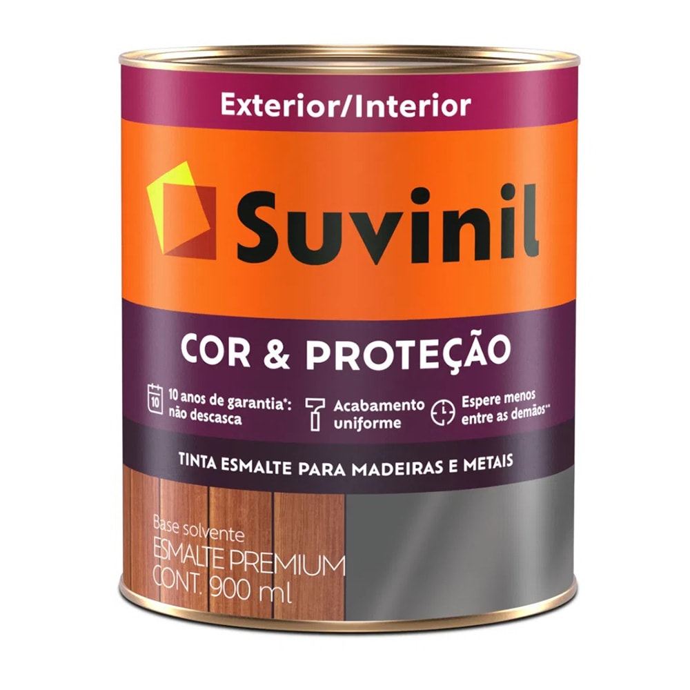 Tinta Esmalte Suvinil Cor e Proteção Gelo Brilhante 0,9L