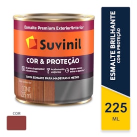 Tinta Esmalte Suvinil Cor e Proteção Vermelho Brilhante 225ml