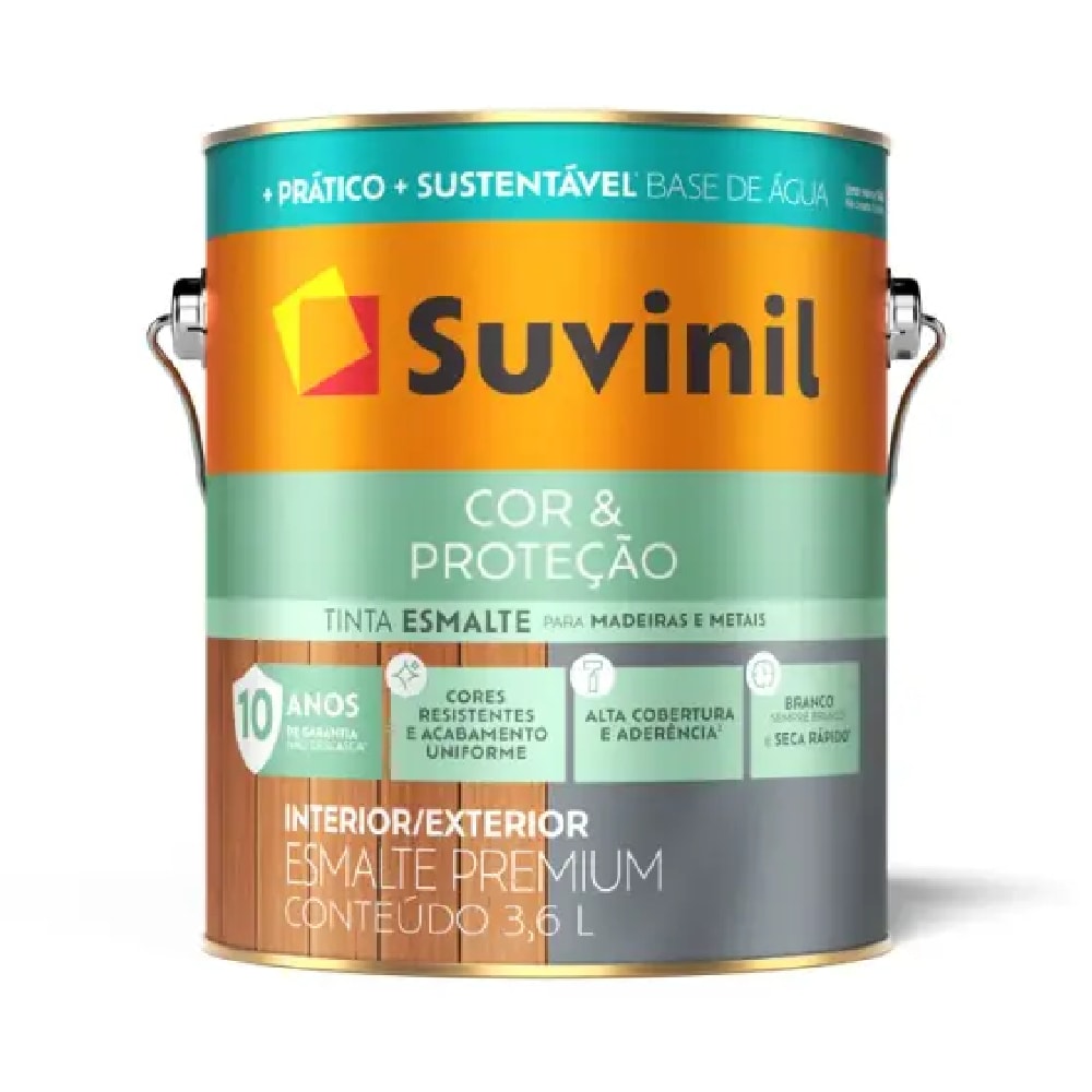 Tinta Esmalte Suvinil Seca Rápido Branco Acetinado 3,6L