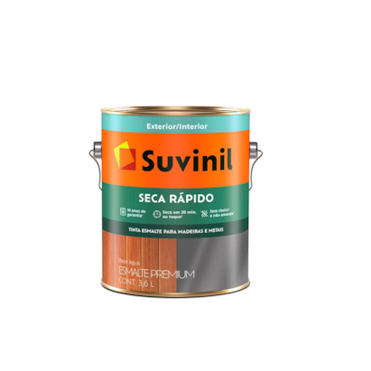 Tinta Esmalte Suvinil Seca Rápido Branco Brilhante 3,6L
