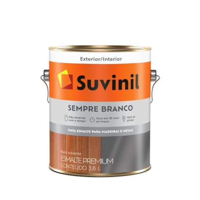 Tinta Esmalte Suvinil Sempre Branco Brilhante 3,6L