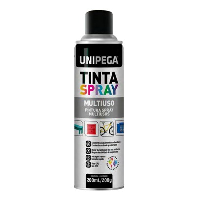 Tinta Spray Unipega Branco Brilhante Multiuso 300ML - 0534.0111