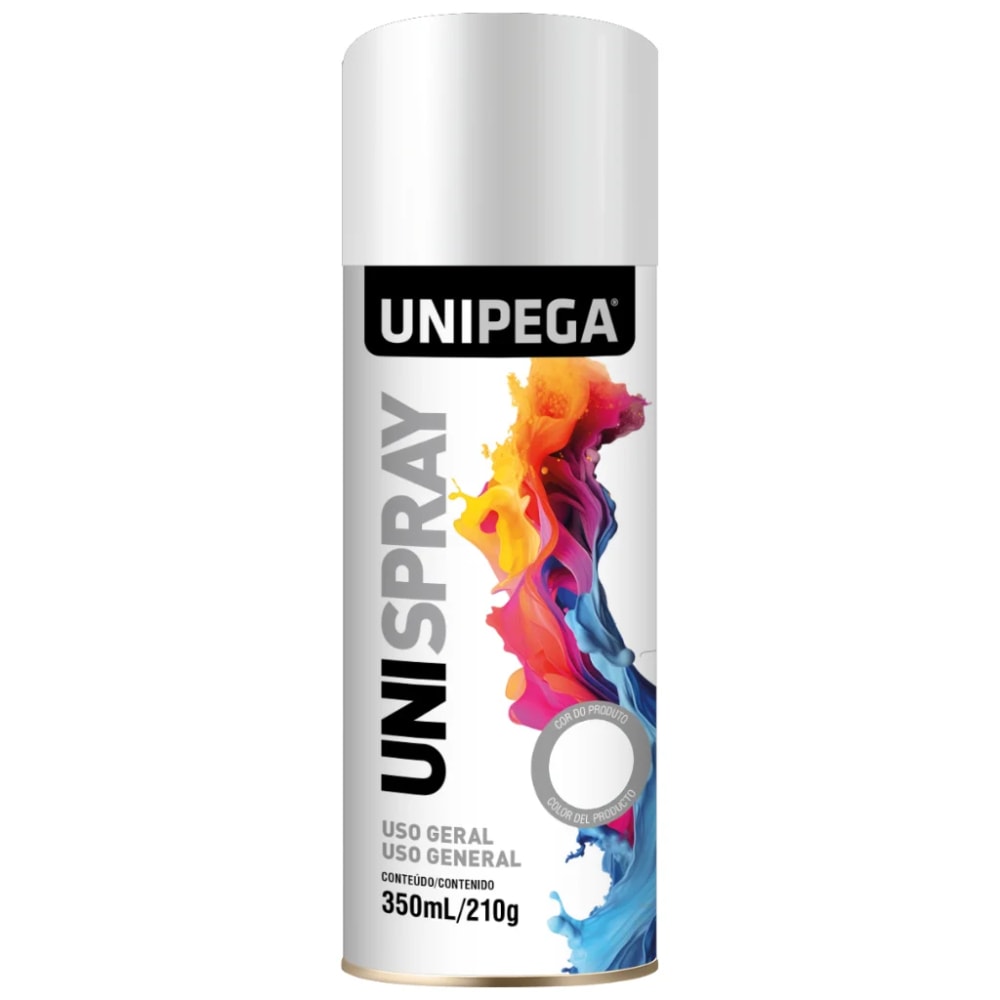 Tinta Spray Unipega Uso Geral Branco Brilhante 350ml/210g - 05340158