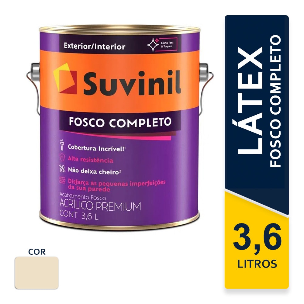 Tinta Suvinil Acrílica Fosco Completo Areia 3,6L