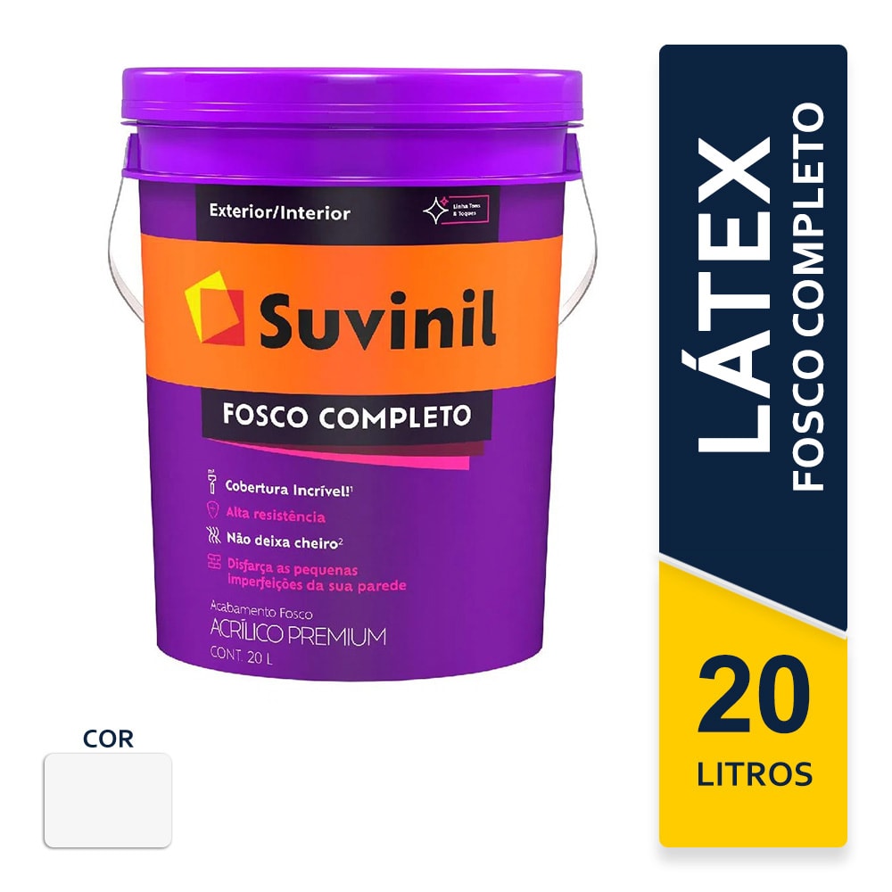 Tinta Suvinil Acrílica Fosco Completo Branca 20L