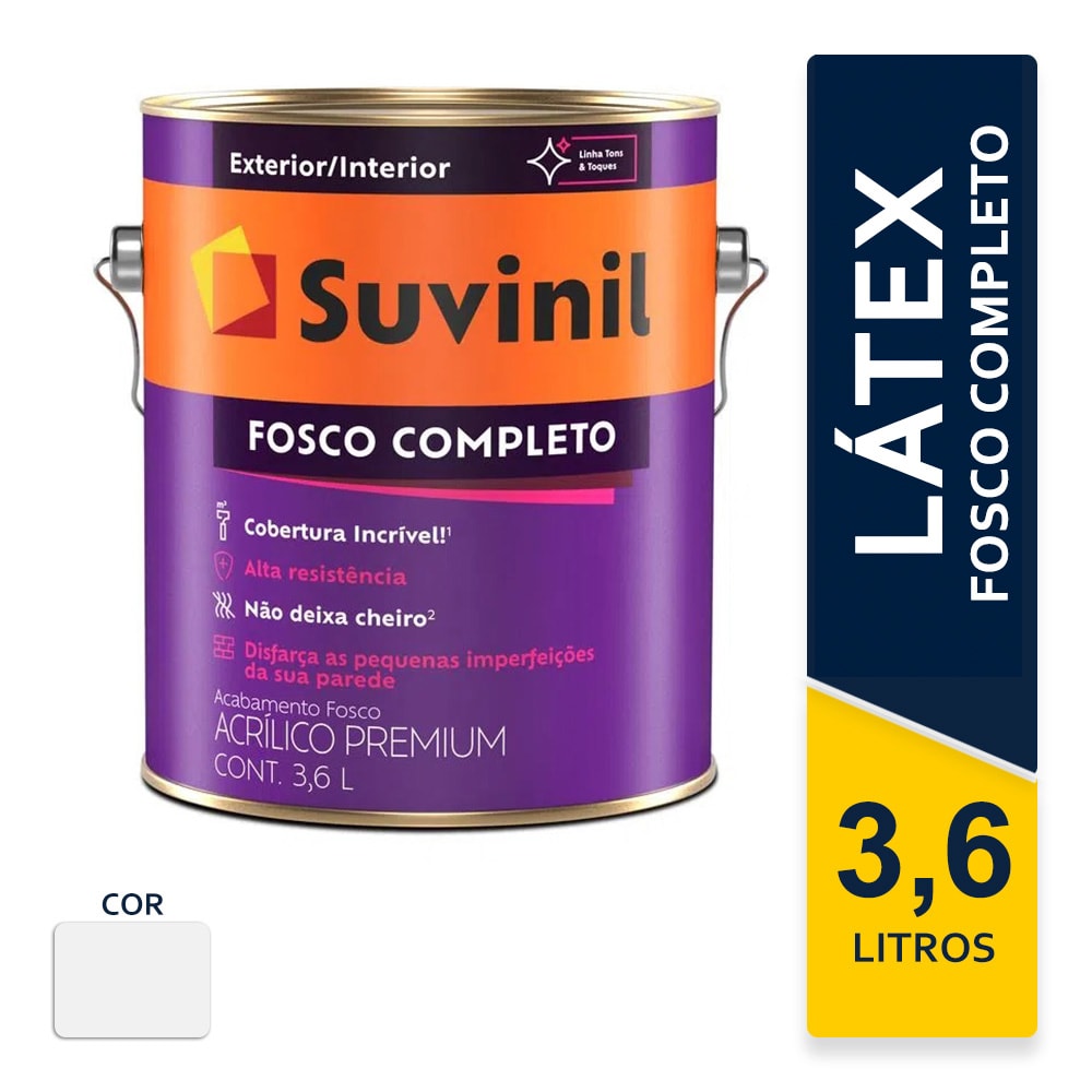 Tinta Suvinil Acrílica Fosco Completo Branco 3,6L