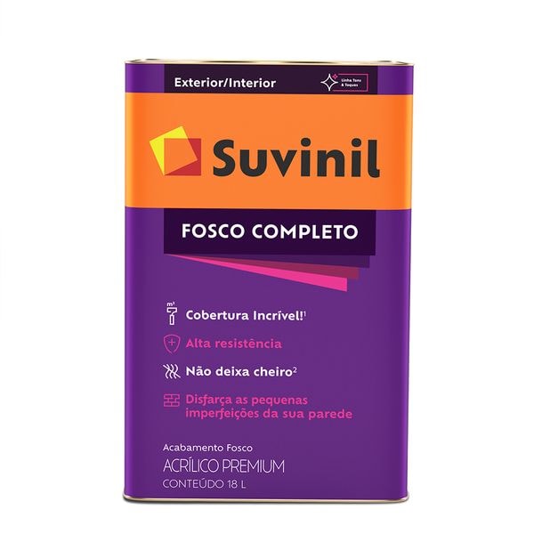 Tinta Suvinil Acrílica Fosco Completo Palha 18L