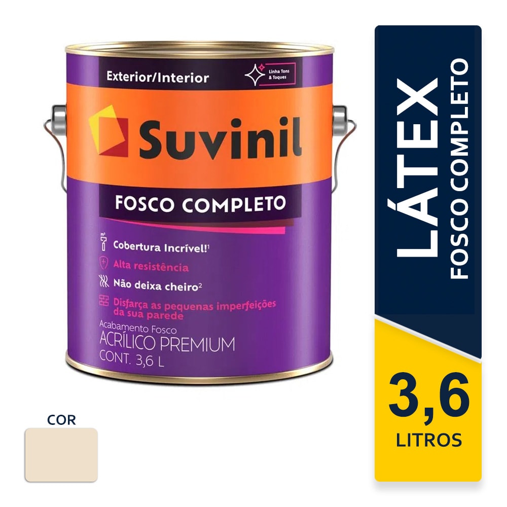 Tinta Suvinil Acrílica Fosco Completo Perola 3,6L