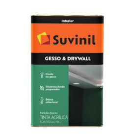 Tinta Suvinil Acrílica Gesso Drywall Branco 18L