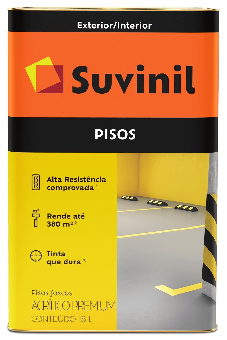 Tinta Suvinil Acrílica Pisos Cinza 18L