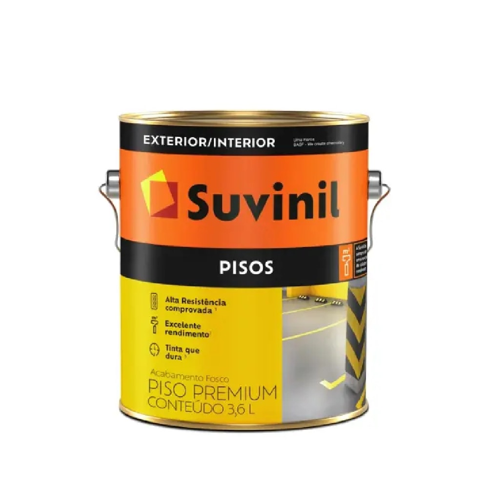 Tinta Suvinil Acrílica Pisos Cinza Escuro 3,6L