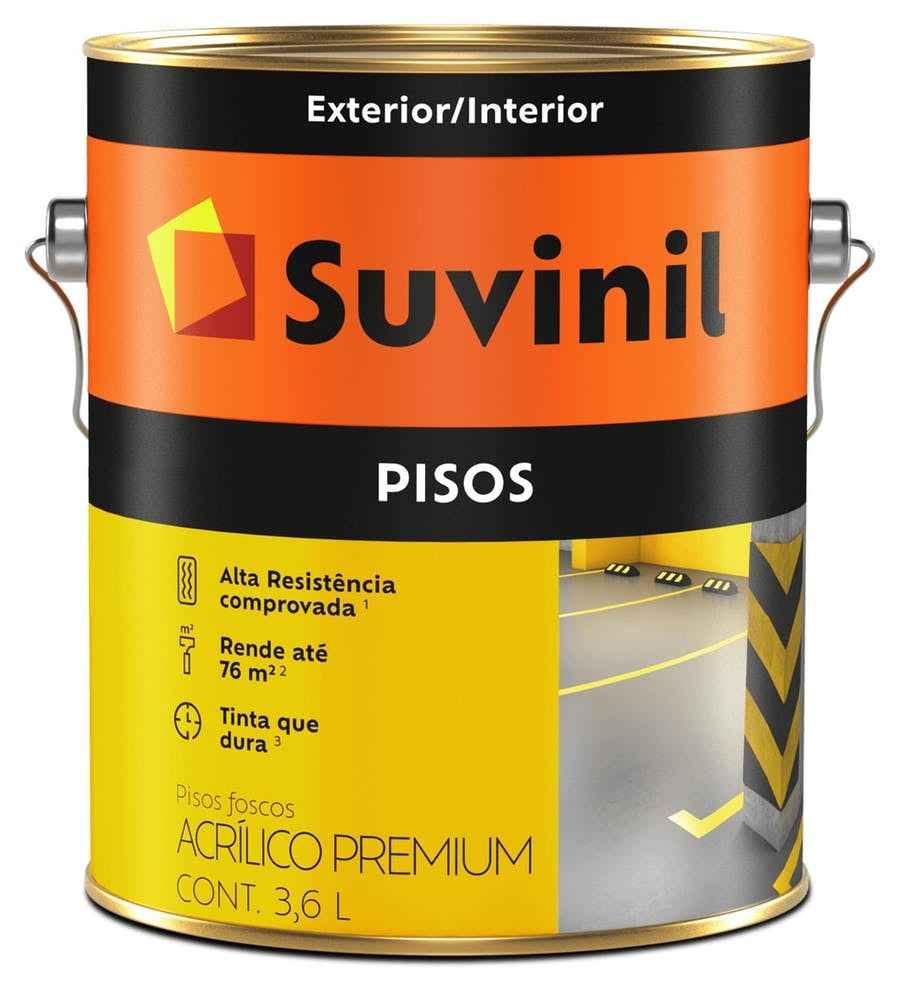 Tinta Suvinil Acrílica Pisos Cinza Escuro 3,6L