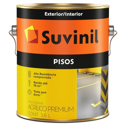 Tinta Suvinil Acrílica Pisos Cinza Escuro 3,6L