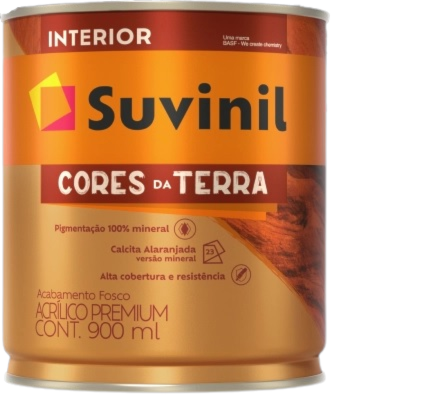 Tinta Suvinil Acrílico Fosco Completo Calcita Alaranjada 0,9L