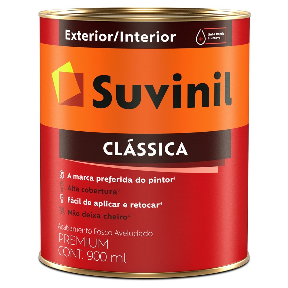 Tinta Suvinil Clássica PVA Branco 0,9L