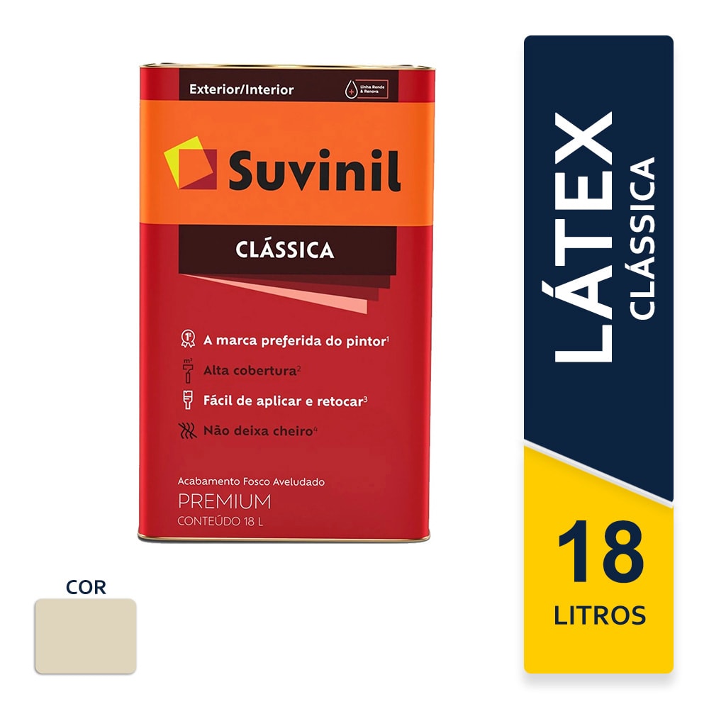 Tinta Suvinil Clássica PVA Palha 18L