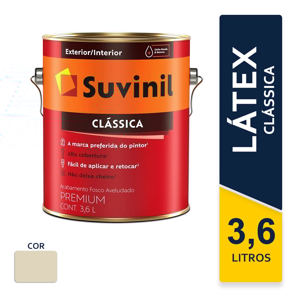 Tinta Suvinil Clássica PVA Palha 3,6L