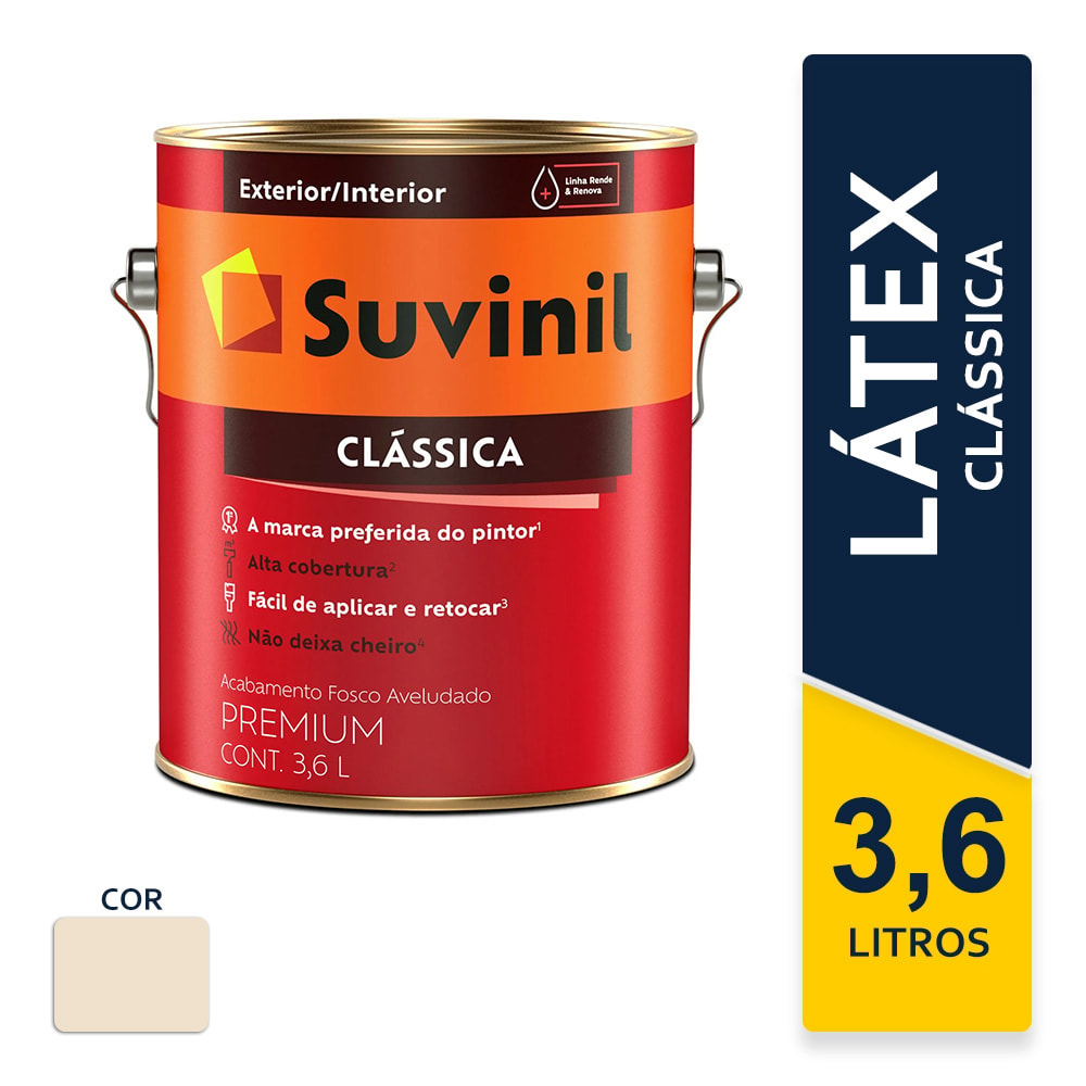 Tinta Suvinil Clássica PVA Perola 3,6L