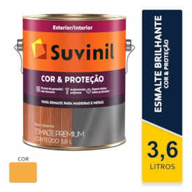 Tinta Suvinil Esmalte Cor e Proteção Amarelo Ouro Brilhante 3,6L