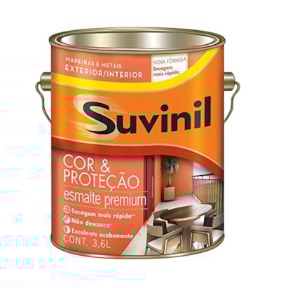 Tinta Suvinil Esmalte Cor e Proteção Branco Brilhante 3,6L