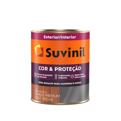 Tinta Suvinil Esmalte Cor e Proteção Brilhante Branco 0,9L