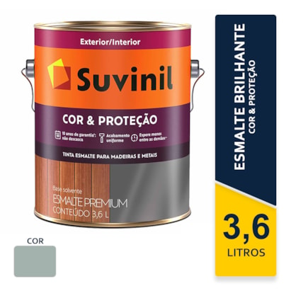 Tinta Suvinil Esmalte Cor e Proteção Cinza Médio Brilhante 3,6L