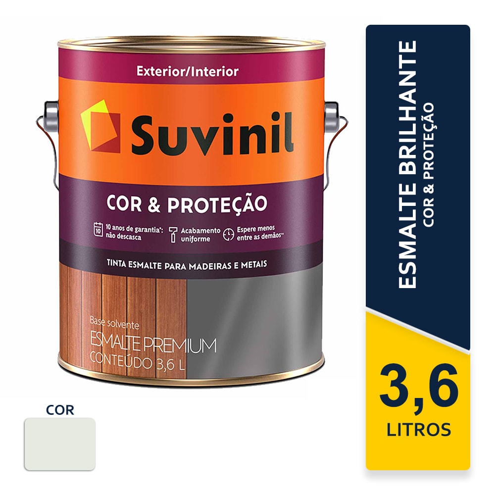 Tinta Suvinil Esmalte Cor e Proteção Gelo Brilhante 3,6L