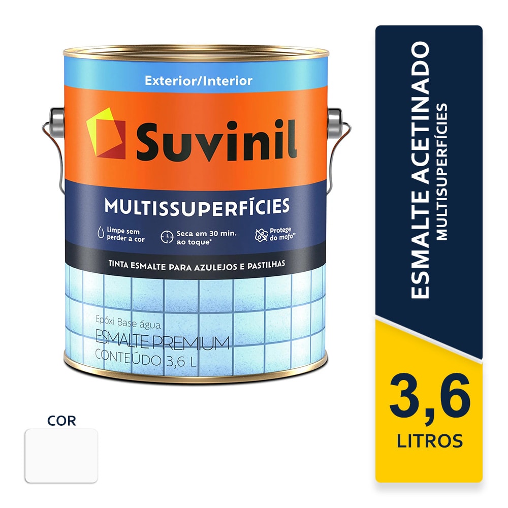 Tinta Suvinil Esmalte Multisuperfícies Branco Acetinado 3,6L