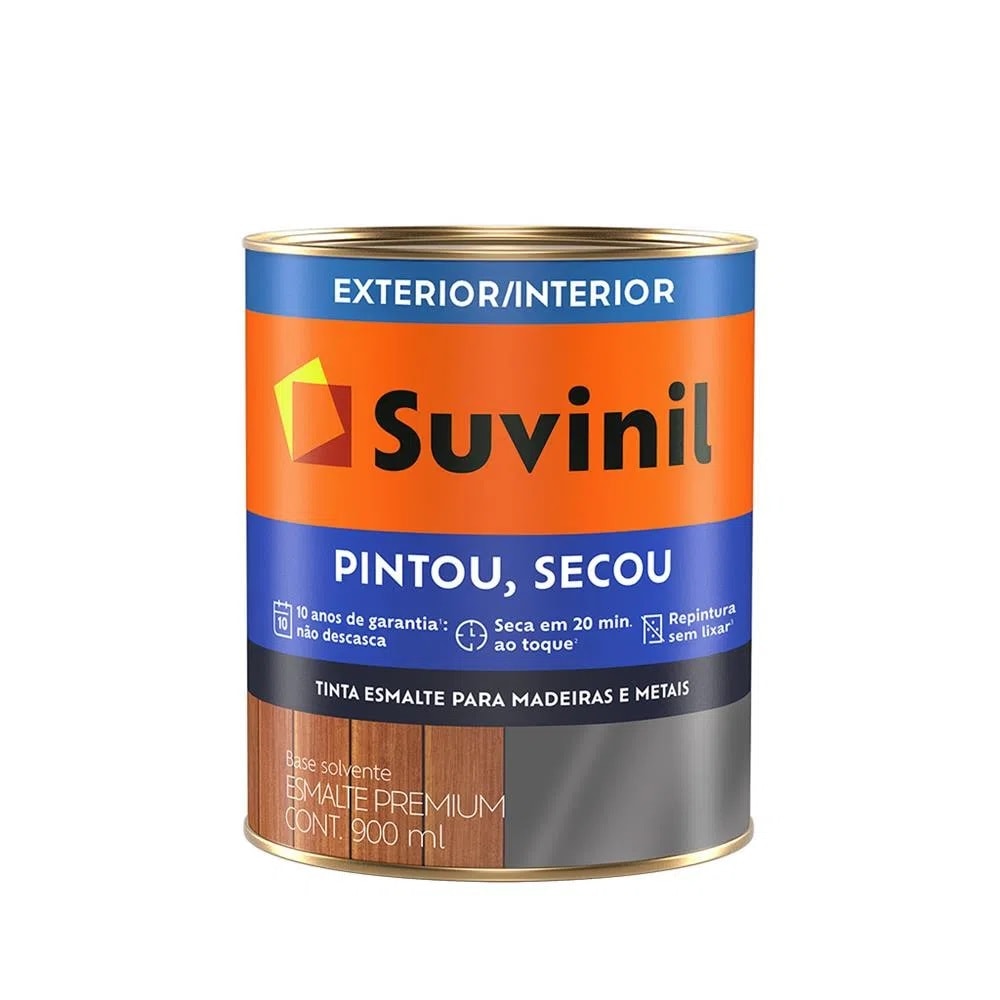 Tinta Suvinil Esmalte Pintou Secou Branco Brilhante 0,9L