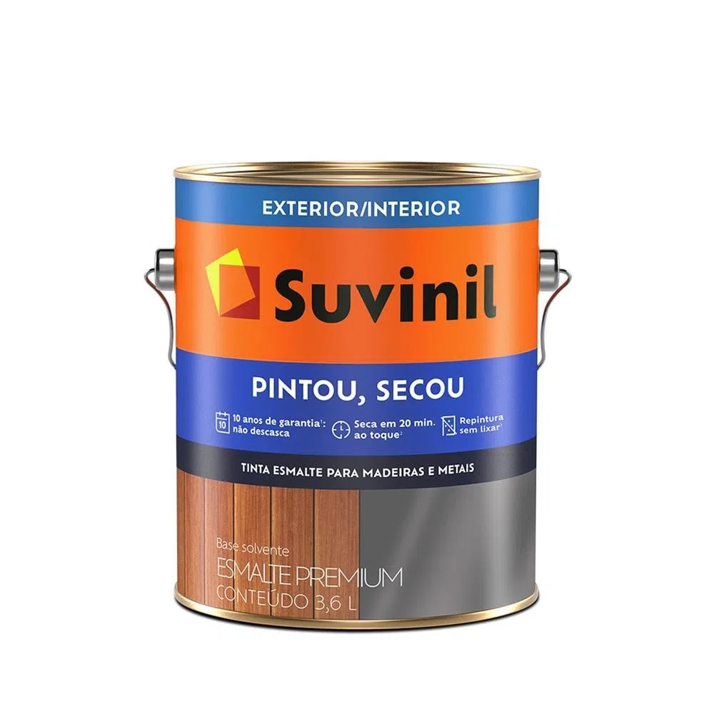 Tinta Suvinil Esmalte Pintou Secou Branco Brilhante 3,6L