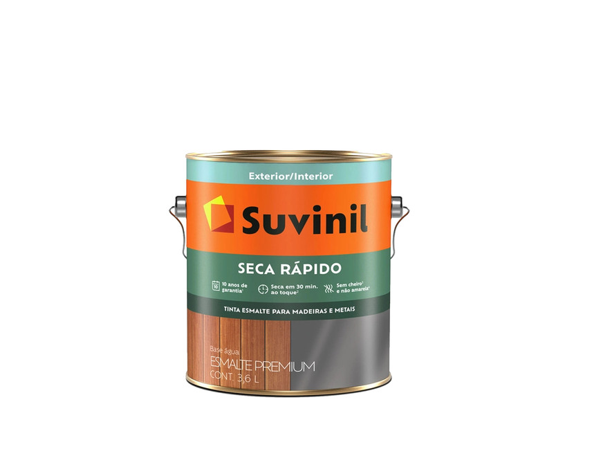 Tinta Suvinil Esmalte Seca Rápido Branco Acetinado 3,6L