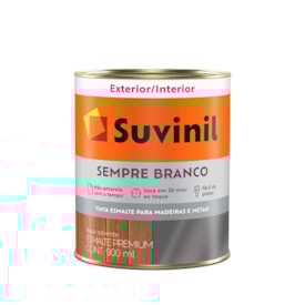 Tinta Suvinil Esmalte Sempre Branco Brilhante 0,9L
