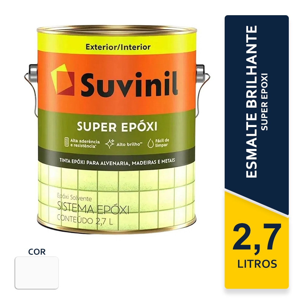 Tinta Suvinil Esmalte Super Epóxi Branco Brilhante 2,7L