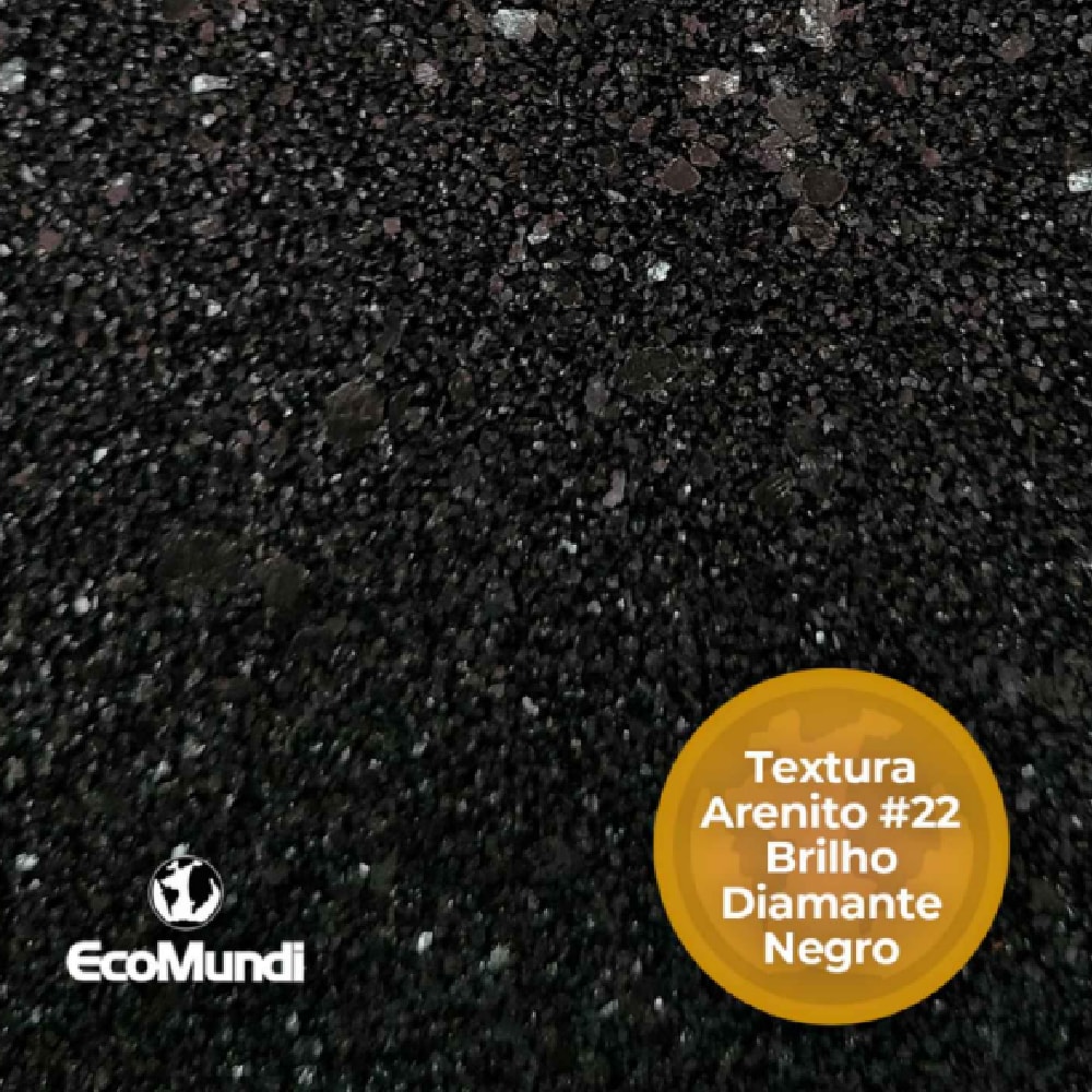 Tinta Textura Arenito Brilho Diamante Negro 23KG Ecomundi - 1261