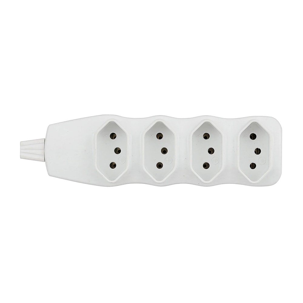 Tomada MS em Barra 2P+T Branca