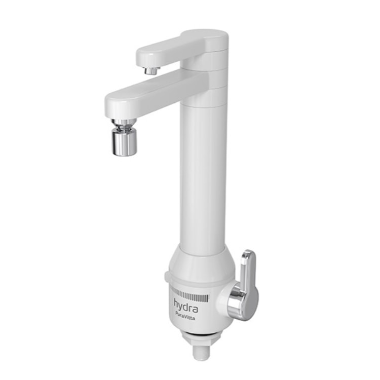 Torneira Elétrica Hydra Puravitta com Purificador Mesa 220v 5500w Branca - TBPV.EF.552BR