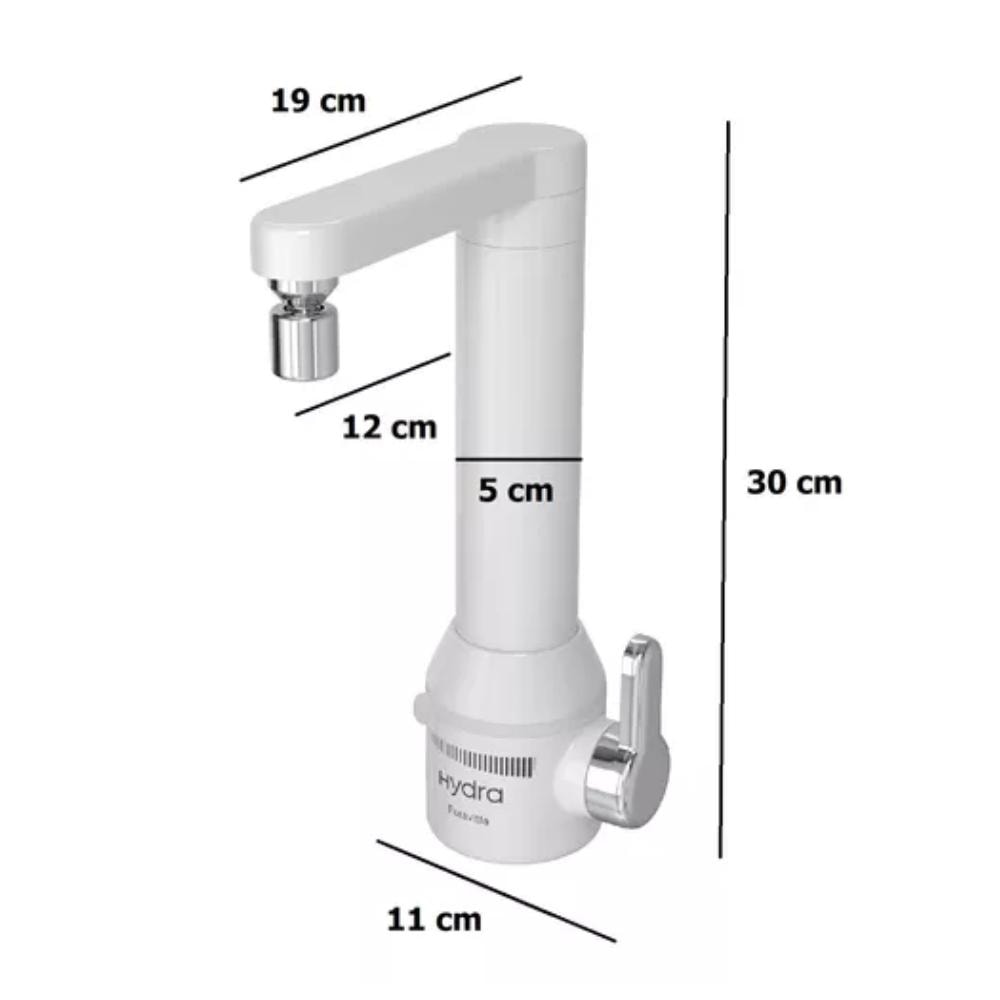 Torneira Elétrica Hydra Puravitta Mesa 220v 5500w Branca - TBPV.E.552BR