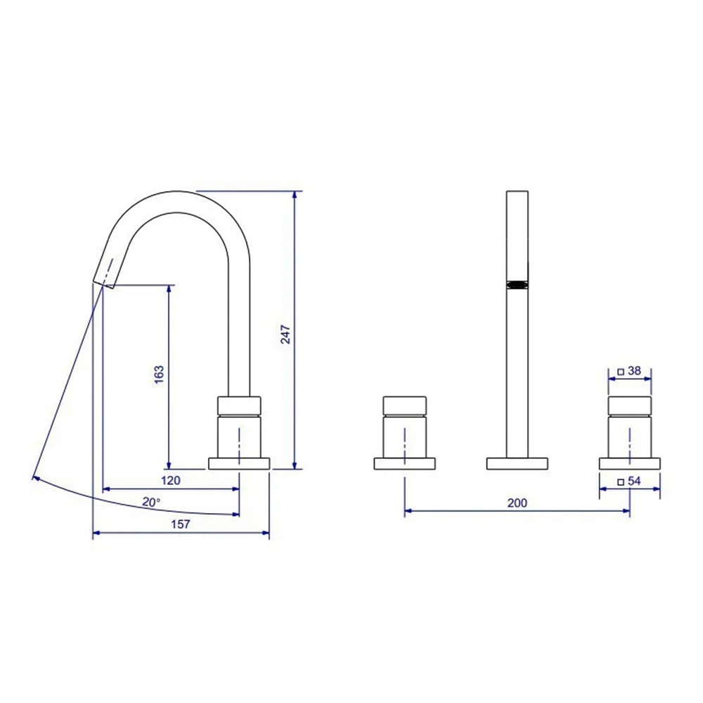Torneira Misturador para Banheiro Deca Cubo Mesa Gold Matte - 1877.GL86.MT