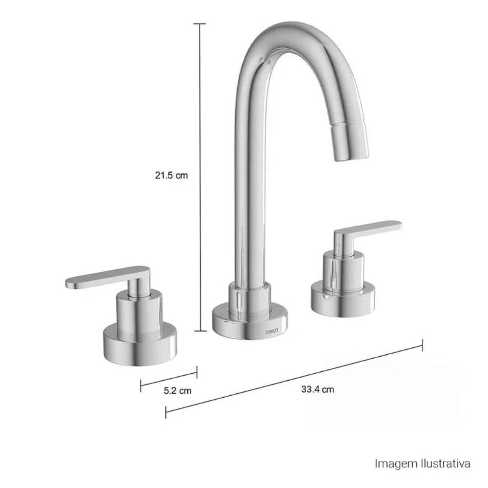 Torneira Misturador para Banheiro Deca Flex Plus Mesa Cromado - 1877.C21.CLM