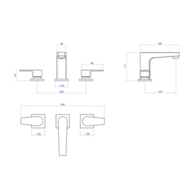 Torneira Misturador para Banheiro Deca Level Mesa Red Gold - 1875.GL26.RD