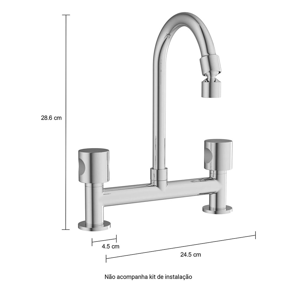 Torneira Misturador para Cozinha Deca Aspen Mesa Cromado - 1256.C35
