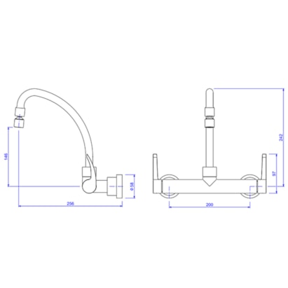 Torneira Misturador para Cozinha Deca Fast Parede Cromado - 1258.C59