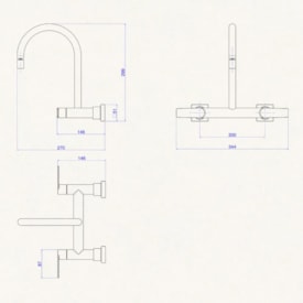 Torneira Misturador para Cozinha Deca Just Parede Cromado - 1258.C27